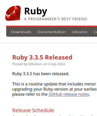 Релиз Ruby 3.3.5